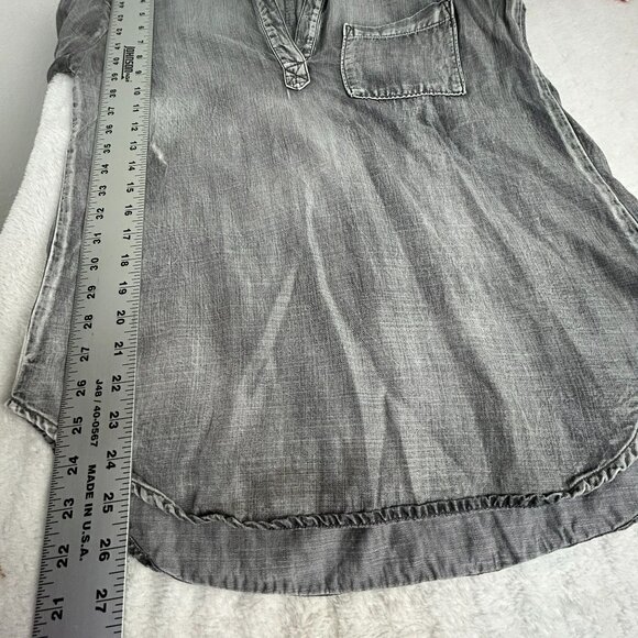 Cloth & Stone Women's Long Sleeve V-Neck Pullover Casual Blouse Gray Small - Picture 8 of 8